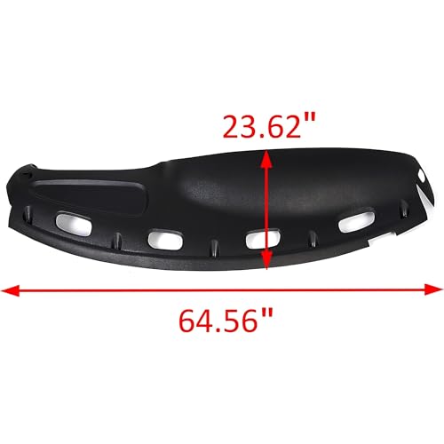 ECOTRIC Dashboard Cover Compatible with 1998-2001 Dodge Ram 1500/1998-2002 Dodge Ram 2500 3500 Black Dash Pad Cover - size: Medium