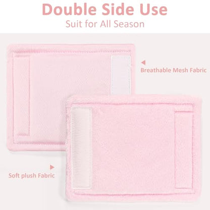 SWESEN Baby Car Seat Strap Covers, 3 Piece Soft Car Seat Strap Shoulder Pads for Baby Girls Boys, Double-Sided Use carseat Straps Covers for Stroller, Car Seats, Pushchair, Pink - color: Pink