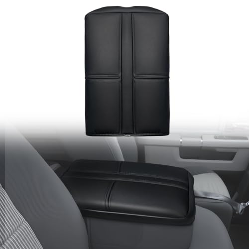 Muslogy Center Console Armrest Cover Fit for Dodge Ram1500/2500/3500 2002-2012 Accessories, Comfort Armrest Pad Console Lid Cushion Vegan Leather Regular Thick(Jump Seat ONLY) - size: 3) 02-12 |Ram1500/2500/3500| Jump Seat, Regular