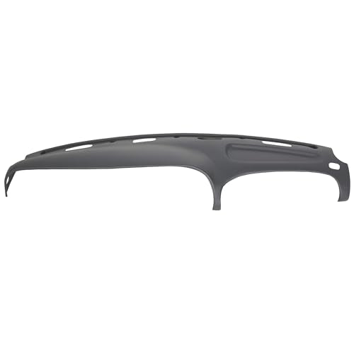 ECOTRIC Dash Cover Overlay Compatible with 1998-2001 Dodge Ram 1500, 1998-2002 Dodge Ram 2500 Base/Dodge Ram 3500 Base Trucks Gray Dashboard Dash Cap Pad Bezel Molded Protector - size: Dashboard Cover