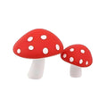 2 PCS Mushroom Car Interior Decoration, Cute & Healing Car Dashboard & Center Console Ornament with Invisible Adhesive, Mushroom Cars Decor Gifts for Women Girl Men