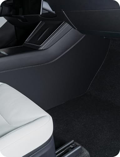 BASENOR 2026 2025 Tesla Model Y Juniper Center Console Side Anti-Kick Mats, Waterproof & Dust Resistant Protector Cover Front Seat for Tesla Model Y Accessories 2PCS (Premium & Performance 2026/2025)