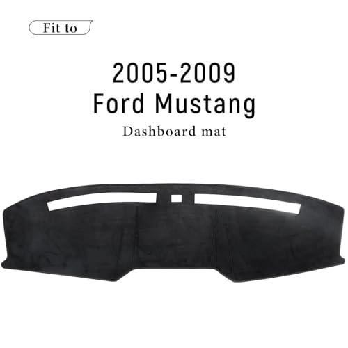 Flannel Dash Cover Dashboard Cover Pad Mat Custom Fit for Ford Mustang 2005 2006 2007 2008 2009 Car Dashmat Accessories Black - color: 2005-2009 Mustang