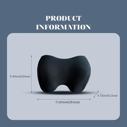 SPRFUFLY Make Relaxing Car Headrest Pillow, Car Pillow for Driving with Adjustable Strap, Breathable Removable Cover & Ergonomic Design - Softness Travel Car Neck Support Pillow(Black, 1PC) - color: Black
