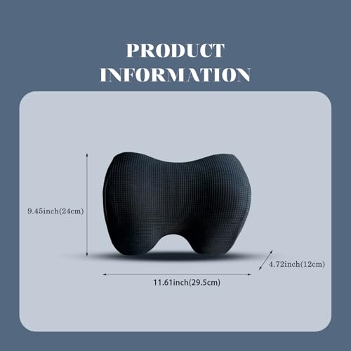 SPRFUFLY Make Relaxing Car Headrest Pillow, Car Pillow for Driving with Adjustable Strap, Breathable Removable Cover & Ergonomic Design - Softness Travel Car Neck Support Pillow(Black, 1PC) - color: Black