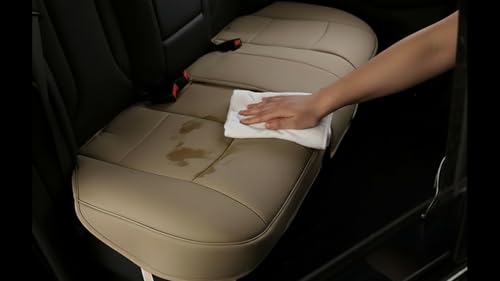 EDEALYN® 1 Pack Scalable (124-140cm) Back Seat Cover Car Seat Cover Seat Protector Rear Seat Bottom Cover Fits 90% of car - for Seat Bottom Only (Tan - Rear seat) - color: Beige - Rear seat