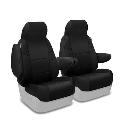 Coverking CSC2S1TT7458 Custom Fit Front 50/50 Bucket Seat Cover for Select Toyota FJ Cruiser Models - Spacermesh Solid (Black)