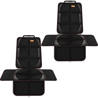 Car Seat Protector, 2 Pack of Seat Protectors, Thickest Padded 600D Fabric Padding, Waterproof, Durable, Anti Slip Backing, Child Seat Protection, Suitable for Babies, Toddlers, Children - color: Black 2