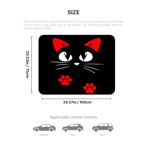 Universal Car Trunk Mat 29" x 39", Cute Red Cat All Weather Trunk Protection Cargo Liner, Durable Cargo Mat Rear Trunk Liner, Stylish Vehicle Interior Accessories Suitable for Most Car Models - color: Cute Red Cat