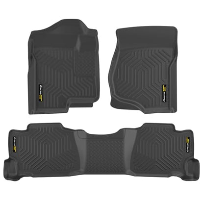 G-PLUS TPE Liners Fit Chevy Silverado & GMC Sierra 1500 Crew Cab 2007-2013/2500 3500 Crew Cab 2007-2014,Cargo Liners All Weather Full Cover,1st & 2nd Row,alfombras para carro - size: Fit Silverado/Sierra 2007-2013 | Crew Cab | 3PCS