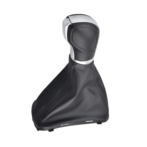 Automatic Shift Lever Gear Shift Knob Gaiter Boot Leather Cover Gear Shift Knob Shifter with Black Leather Gaiter Accessories Replacement Set for Golf 6 Golf 7 Jetta MK6 MK7 Tiguan 5N Sharan 7N