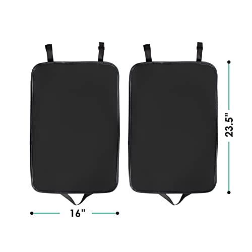 FH Group Faux Leather Auto Seat Back Kick Protectors, Heavy Duty Car Kick Mats for Kids –2-Pack Back Seat Protector for Driver and Passenger Seat