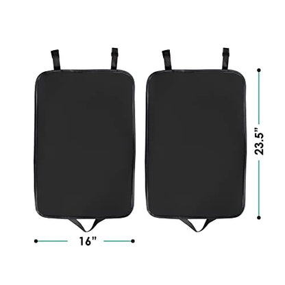 FH Group Faux Leather Auto Seat Back Kick Protectors, Heavy Duty Car Kick Mats for Kids –2-Pack Back Seat Protector for Driver and Passenger Seat