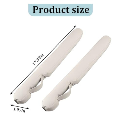 Car Seat Gap Filler, 2PCS Between Vehicle Seats Console Organizer Stop Things from Dropping, Automotive Interior Chair Gap Coverage Fill, Universal for SUV Automobile Truck (Beige) - color: Beige
