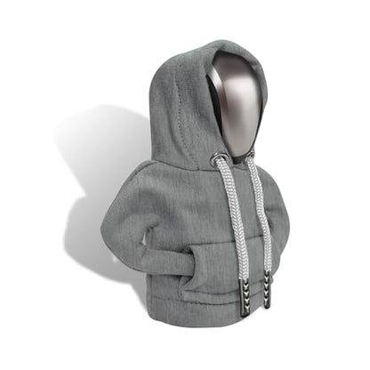 Gear Shift Hoodie, Gear Shift Cover, Fashionable Hoodie Automotive Gear Shift Knob Protector, Car Accessories Mini Sweater Gear Shift Knob Cover for Car Gear Shift Levers (Gray) - color: Gray