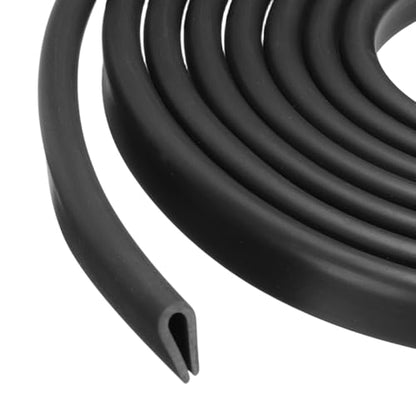 PATIKIL 13.1ft U Rubber Edge Trim Fit for 4mm Edge, 6 mm x 10 mm Black - size: Fit for 3" x 13.1ft x 6mm x 10mm