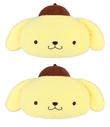 Roffatide Anime Pompom Purin Car Neck Pillow 2 Pcs Plush Auto Head Neck Rest Cushion for Chairs, Recliners, Driving Seats (LYS10108) - color: D 2 Pc Car Neck Pillow