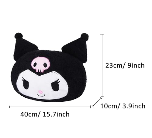 Roffatide Anime Kuromi Cartoon Car Neck Pillow 1 Pcs Plush Auto Head Neck Rest Cushion for Chairs, Recliners, Driving Seats Black (LYS10105) - color: C 1 Pc Car Neck Pillow