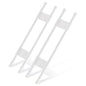 2 Sets Double RV Refrigerator Bars, RV Tension Rods with Adjustable Length - 15.7 to 27.6 Inches, White
