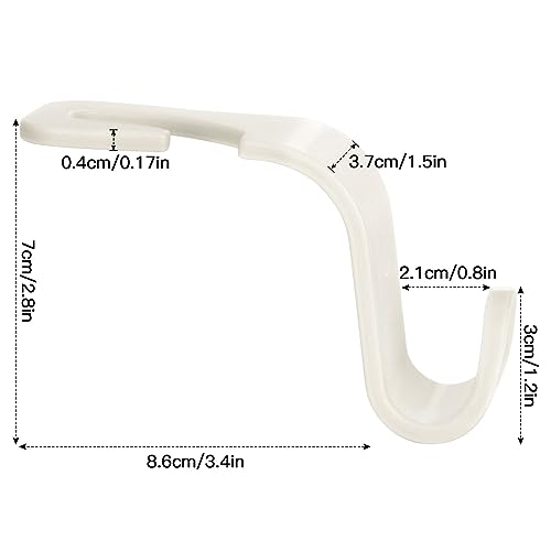 Soleebee 4 Pack Car Headrest Hook Universal Car Seat Hook Auto Hook Car Back Seat Hangers Storage Organizer (White) - color: White