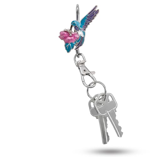 Women’s Bag Charm Key Finder, Car Keychain Hook, Cute Purse Organizer & Tote Bag Accessories, Gifts for Mom - Original - color: Hummingbird