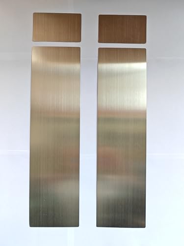 Dog Door Protector Scratch Guard - Heavy Duty Brushed Silver Stainless Steel Dog Scratch Door Protector, Stick Pet Scratch Plate, 2 Sizes–2 Packs Total, no-Residue pet Door Scratch Protector