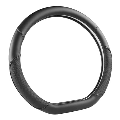 GIANT PANDA D Shape Steering Wheel Cover for Nissan Rogue Kicks - Auto Car Steering Wheel Cover Customized for Nissan Altima Sentra(Black+Black Line-D-Shaped) - color: Black+Black Line