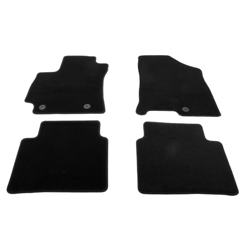IKON MOTORSPORTS, Nylon Car Floor Mats Compatible with 2024-2025 Hyundai Kona Gas Only, OE Style Black Driver Passenger Car Carpets, Front Rear 4PCS Full Set