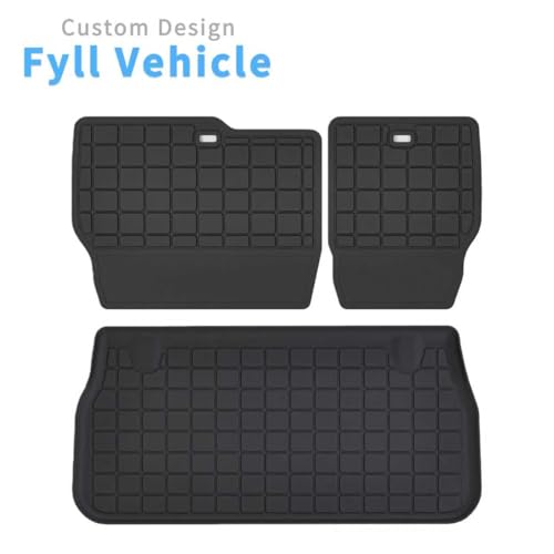 Cargo mat & Backrest Mat for 2017-2026 Chrysler Pacifica/Voyager(Fit Fuel & Hybrid),TPE All Weather Protection Car with Trunk Mat Covering The Backrest - size: Cargo & Backrest Mats (Gas & Hybrid)
