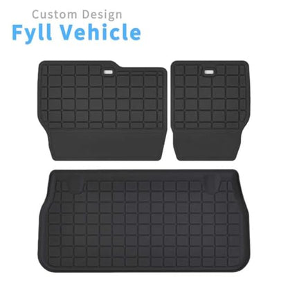 Cargo mat & Backrest Mat for 2017-2026 Chrysler Pacifica/Voyager(Fit Fuel & Hybrid),TPE All Weather Protection Car with Trunk Mat Covering The Backrest - size: Cargo & Backrest Mats (Gas & Hybrid)