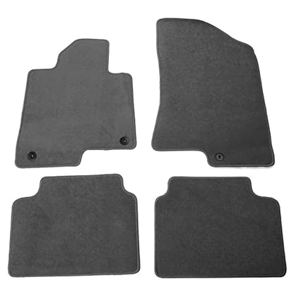 IKON MOTORSPORTS, Custom Fit Floor Mats Compatible with 2021-2026 Kia K5, Gray/Grey Nylon Car Auto Front Rear Carpets Liner 4PC Set Protector, 2022