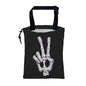 Car Garbage Bag Skeleton Hand Peace Sign Drawstring Car Trash Bag Hanging for Back Seat with Adjustable Buckle Canvas Vehicle Trash Can Easy-to-Install - color: Skeleton Hand Peace Sign