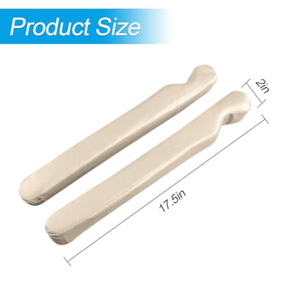 Mandark Car Seat Gap Filler, 2PCS Leather Vehicle Gap Stopper to Fill Between Seat and Console, Automotive Crevice Plug Blocker Accessories from Dropping, Universal for SUV, Sedan, Truck (Beige) - color: Beige