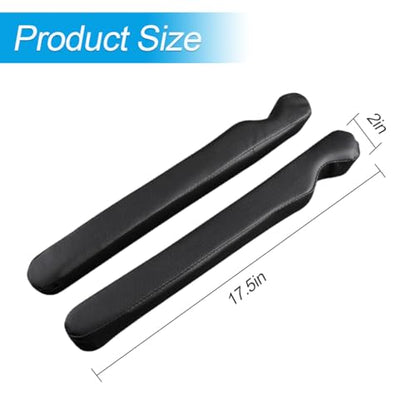 Mandark Car Seat Gap Filler, 2PCS Leather Vehicle Gap Stopper to Fill Between Seat and Console, Automotive Crevice Plug Blocker Accessories from Dropping, Universal for SUV, Sedan, Truck (Black) - color: Black