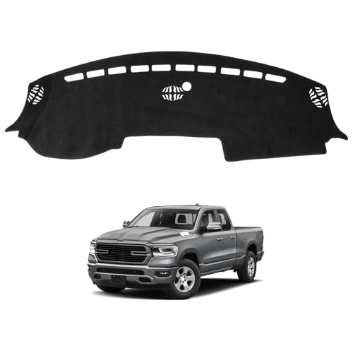 Dash Cover Mat Compatible with Dodge RAM 1500/2500/3500 2019 2020 2021 2022 2023 2024 2025 2026 Car Interior Dashboard Cover Mat Nonslip Dashmat Sunshade Glare UV Rays Protector Accessories Custom Fit - size: Compatible with 1500/2500/3500 2019-2025