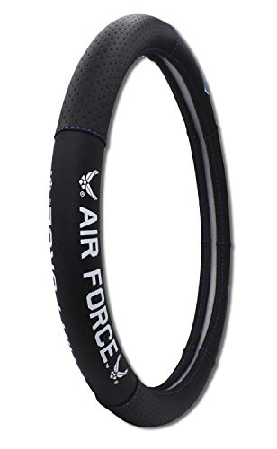 Elektroplate Officially Licensed US Air Force Wings Premium Steering Wheel Cover - Large Size - Fits SUVs and Trucks with Diameter 15.5” to 16.2” - size: Large - 15.75"