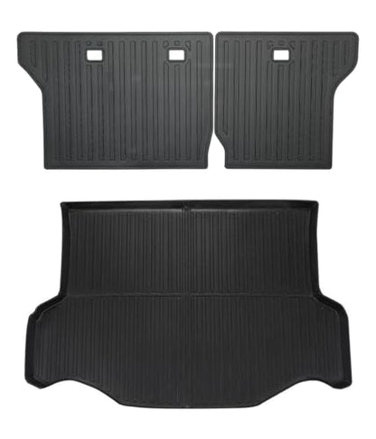 Trunk Liner Cargo Liners for Toyota RAV4 2013-2018 Rear Trunk Floor Mats with Backrest Mat 3D Boot Tray All-Weather TPE Black - size: RAV4 2013-2018