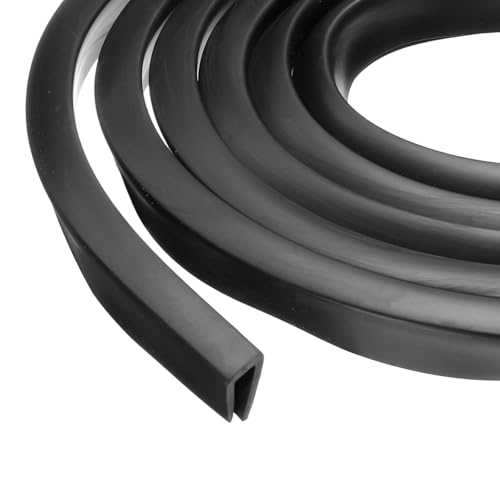 PATIKIL Rubber Edge Trim, 26.2ft x 10mm x 16mm U Channel Rubber Guard Seal Strip Protector Fit for 6mm Edge for Car Doors Hatches Sheet Metal Table Corners Steel Plates, Black - size: Fit for 6" x 26.2ft x 10mm x 16mm