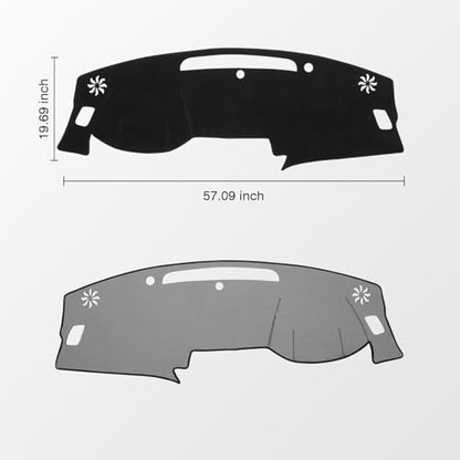 KUST Black Dash Cover for Nissan Altima 2019-2024 2025 2026 (Without HUD) Polyester Dashboard Cover Non-Slip Center Console Dash Cover Interior Accessories for Nissan Altima Sunshade No Glare - size: Altima 19-26(Black)