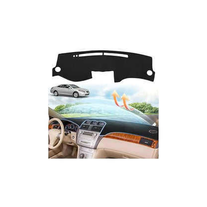 CARTIST Black Dashboard Cover for 2004-2008 Toyota Solara Accessories,Anti-Glare Non-Slip UV Protection Premium Interior Dash Cover Mat