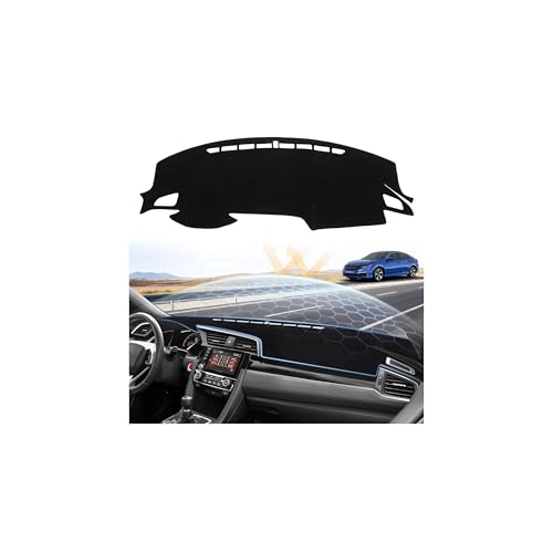 Sunsdrew Dash Cover for 2016-2021 Honda Civic Dashboard Cover Mat for Civic Accessories Sunshade Nonslip Mesh Protector No Glare - size: 16-21 Honda Civic Dash Cover