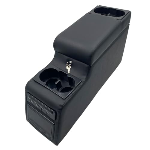 Truck Center Console Truck Seat/Bench Organizer for Jeep CJ5 1976-1983,Jeep CJ7 1976-1986,Jeep Wrangler(YJ) 1987-1995 (Black) - color: Black