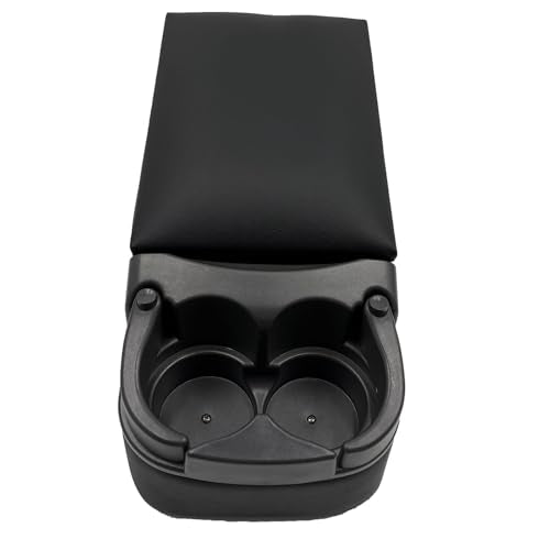 Black Universal Truck Bench Seat Console with Cup Holders