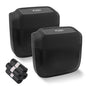 IHOTDER 2PCS Car Trash Can with Lid + 60PCS Garbage Bags,Mini Trash Can Interior Accessories for Door/Seat/Center Console/Home/Office,Multifunctional Car Organizers and Storage (Black)