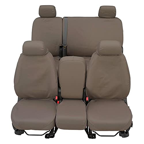 Covercraft Custom-Fit Front Bench SeatSaver Seat Covers - Polycotton Fabric, Misty Grey (SS3381PCCT)