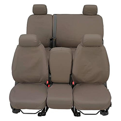 Covercraft Custom-Fit Front Bench SeatSaver Seat Covers - Polycotton Fabric, Misty Grey (SS3381PCCT)