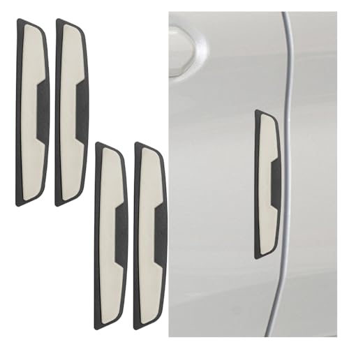 Craedli 4PCS Car Door Edge Guards Protector, Anti-Scratch Car Door Self Adhesive Anti-Collision Trim Strip Auto Side Door Protector, Universal Auto Body Bumper Guard for Cars SUV Truck (White&Grey) - color: White&Grey