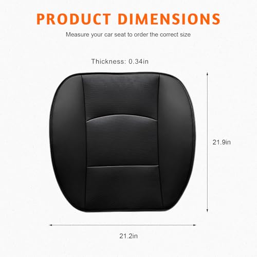 Car Seat Bottom Cover, Scratch Resistant Leather Auto Front Seat Protector with Storage Pocket, Anti-Slip Seats Cushion Covers for Sedans SUVs Trucks, Car Accessories