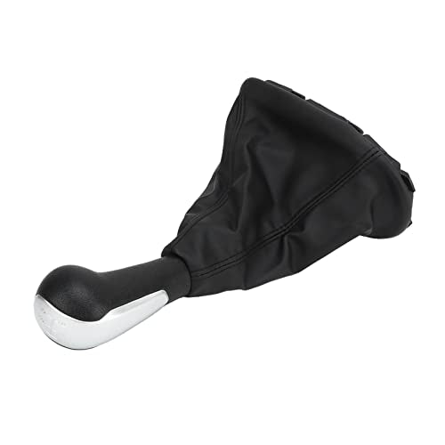 Gear Shift Knob Cover Kit, Manual Gear Stick Shift Knob Black PU Cover Compatible with Spark