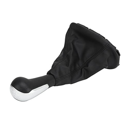 Gear Shift Knob Cover Kit, Manual Gear Stick Shift Knob Black PU Cover Compatible with Spark